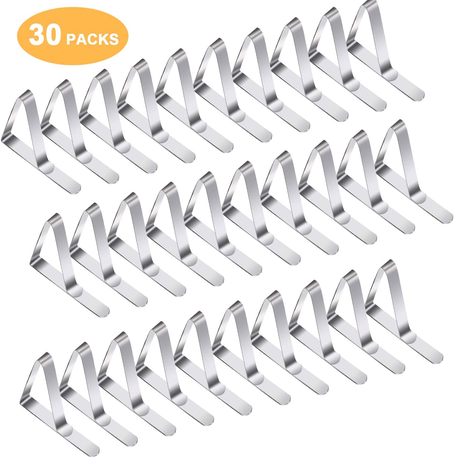 HOOSUN Tablecloth Clips 30 Packs Stainless Steel Picnic Table Cover Clamps for Kitchen Dining Party Outdoor Wedding and Picnics, Table Cloth Holder & Skirt Clips: Kitchen & Dining