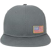 Armycrew Oversize XXL Small Side USA Flag Patch Flatbill Mesh Snapback Cap