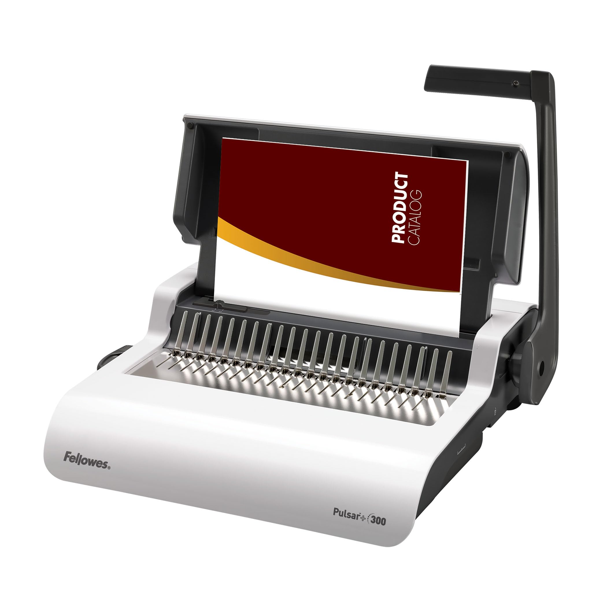 Fellowes 5627609_1 Pulsar Plus 300 Sheet Manual Comb Binder with Clear Binding Covers