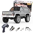 FMS 1/24 RC Crawler Officially Licensed Chevy K5 Blazer RC Car FCX24 RTR RC Pickup Truck SUV 4WD 2.4GHz Hobby RC Model 8km/h Mini Car RC Off-Road Remote Control Car (Black)