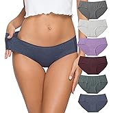 Altheanray Womens Underwear Cotton Underwear for Women Seamless Hipster Bikini Briefs Panties 6 Pack