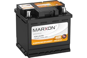 MARXON Group 140R H4 LN1 Start and Stop Car Battery 12v 50AH 570CCA AGM BCI140R Maintenance Free Automotive Replacement Batteries