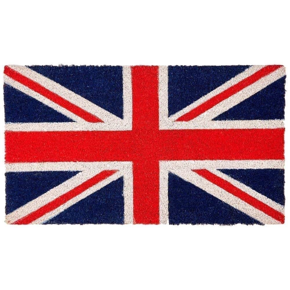 JVL Union Jack Novelty PVC Backed Coir Entrance Door Mat, 40 x 70 cm