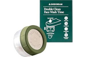 BODIBEAM Water Filter for Sink Faucet, Double-Step Filtration, Vitamin C Gel, NSF Certified, Snowflake Holes - Removes Impurities, Chlorine and Rust - Skin Hydration, Made in Korea, Olive Green
