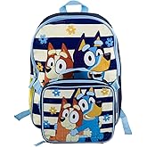 Fast Forward Bluey Backpack And Detachable Lunchbox - 15" - Bandit and Chilli - Adjustable Straps