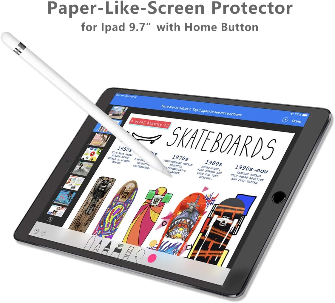 BLEAKTEIR PaperLike Screen Protector for IPad & IPad Pro Paper-Like Screen IPad 9.7 IPad Pro 12.9 Drawing Paper Feeling PVC Film High Sensitive