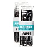 KISS Professional 10-pc Comb Set-Detangle &amp; Style Assortment,(Pack of 2)