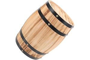 Garneck Wooden Oak Wine Barrel Ornament Decorative Prop Medium Size Vintage Whiskey Barrel Decor for Bar