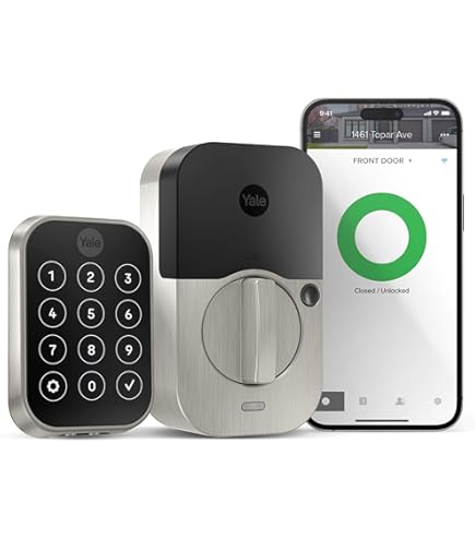 Yale Security Deadbolt Lock SL with Z-Wave, Satin Nickel Keyless