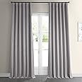HPD Half Price Drapes BOCH-LN185-P Faux Linen Room Darkening Curtains for Bedroom (1 Panel), 50 X 108, Clay