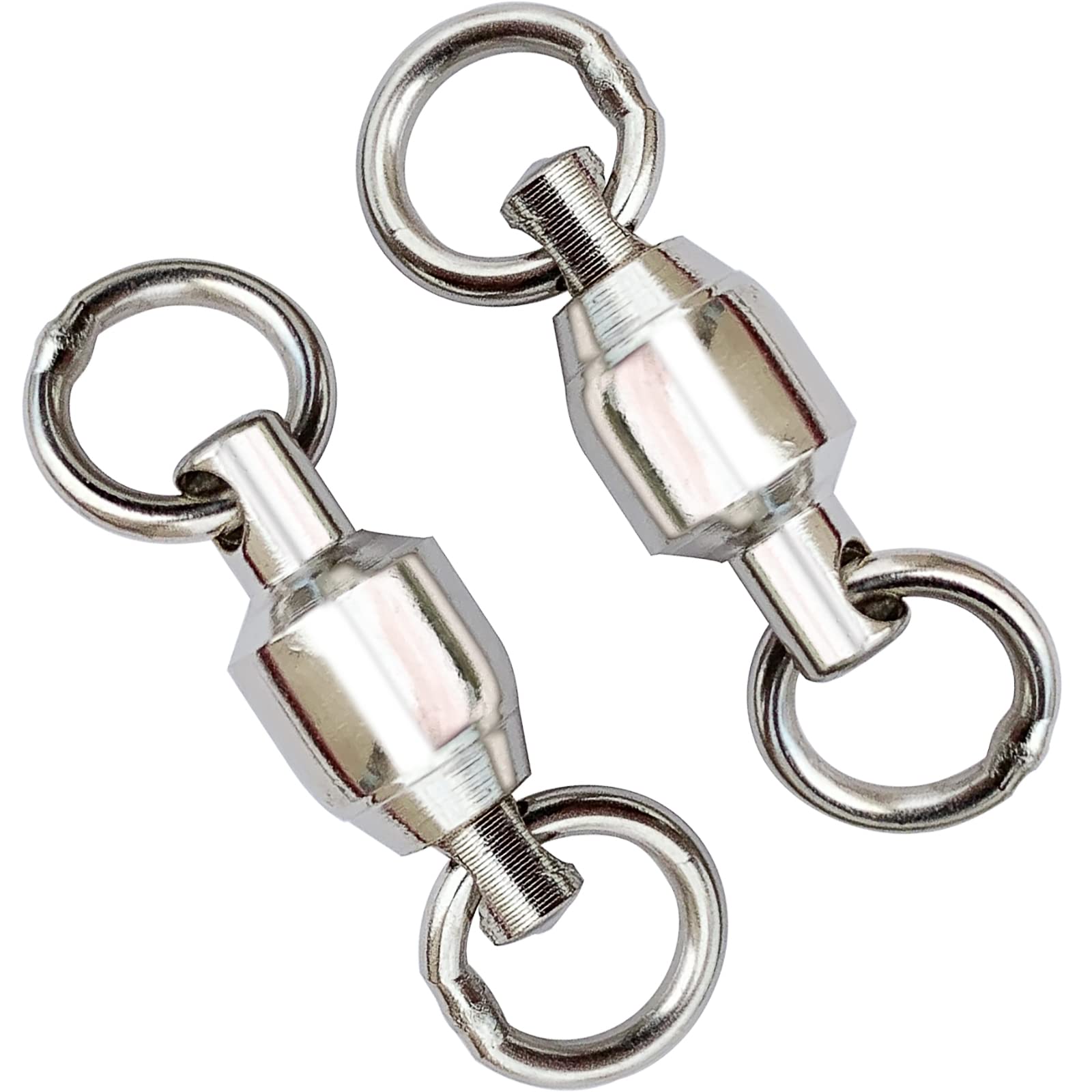 NewShot Fishing Barrel Swivels, High Strength Rolling Ball Bearing Connector Clips with Strong Solid Welded Rings, Saltwater or Freshwater Fishing Tackle Accessories (5# (Pack of 20, 143lb))