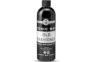 Tonic Man Old Fashioned Organic Wellness Tonic Made with Raw Apple Cider Vinegar Kosher Organic Apple & Grape Juices with 12 Herbs & Spices Energize Body | Immunity Booster Non-GMO 16oz Pack of 1
