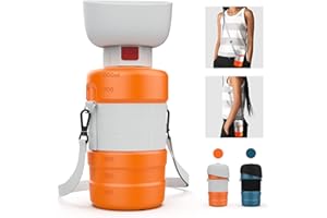 PETDOTT Portable Dog Water Bottle with Long Strap, 28oz Dog Travel Water Bottle Leak Proof Pet Collapsible Water Bowl Dispenser for Outdoor Puppy Walking,Hiking,Foldable Dog Travel Accessories BPA Free