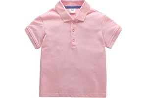 Toddler Boys Girls Classic Polo Shirts Kids Baby Short Sleeve Shirt School Uniform Pullover Tops Casual Plain Cute Clothes