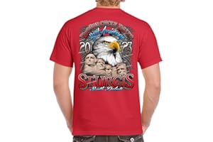 BIKER LIFE CLOTHING 2023 Sturgis Motorcycle Rally Rushmore Freedom Eagle T-Shirt Black