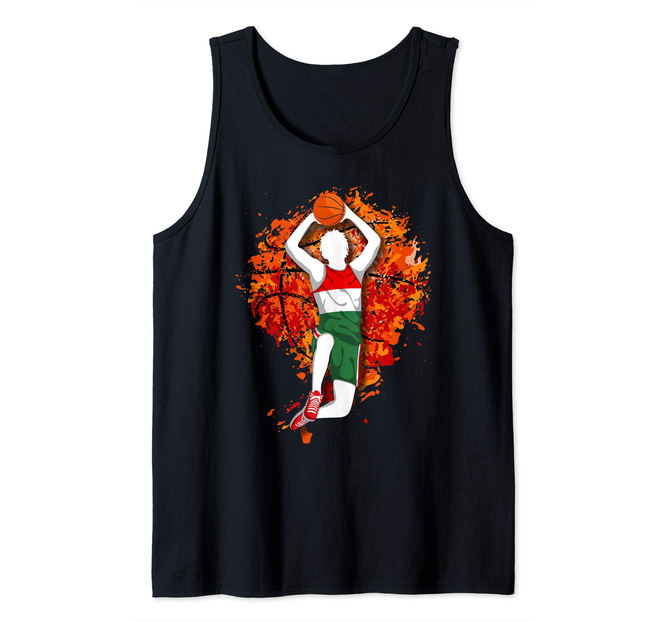 Hungary Basketball Hungarian National Flag Slam Dunk Sport Tank Top