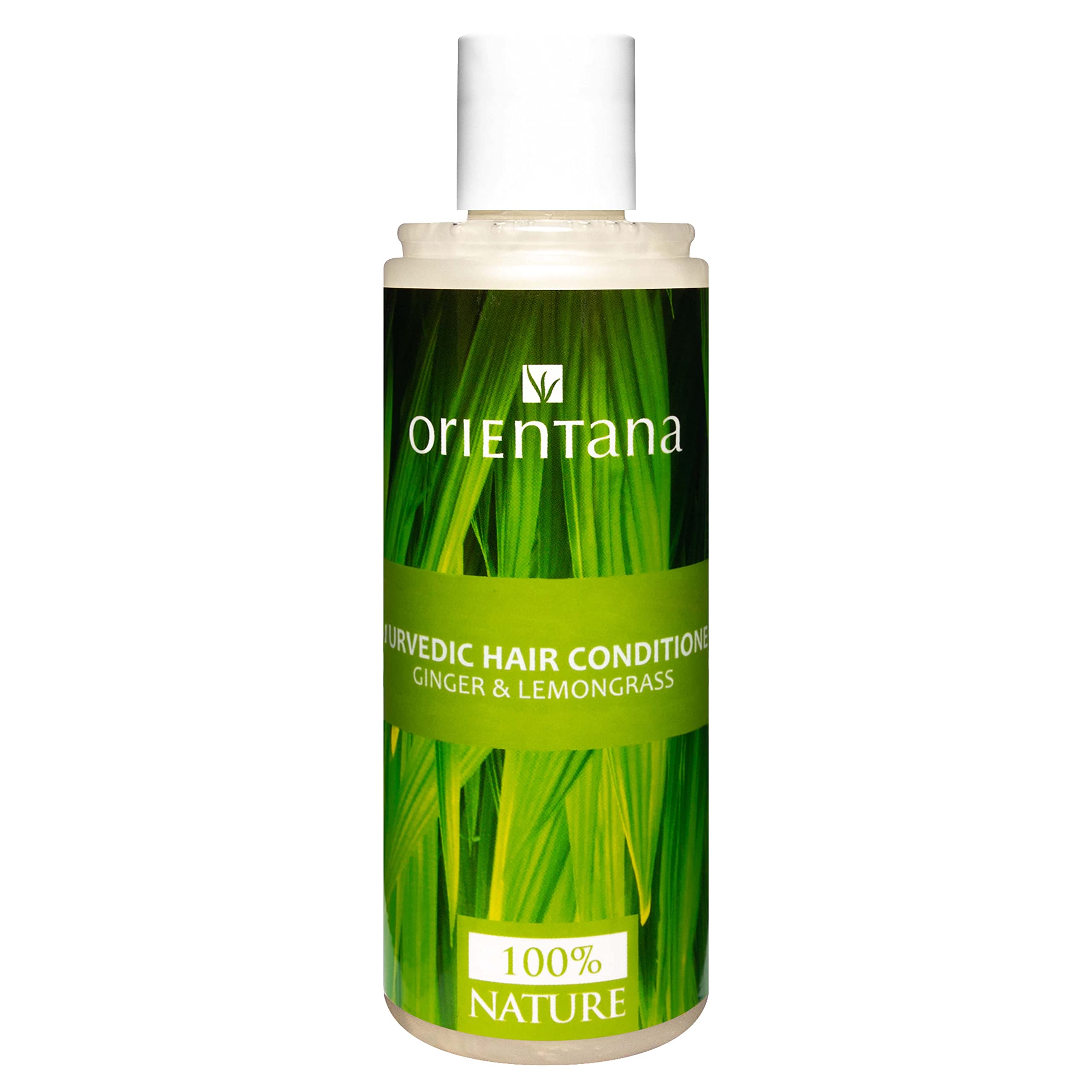Orientana 100% Vegan Natural Ayurvedic Hair Conditioner with GINGER & LEMONGRASS - silicone-free, healthy look of your hair, packed with Jojoba, Brahmi, Shikakai, 210ml