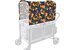 LUAATT Stretchy Panoramic Canopy Compatible with Wonderfold Stroller Wagons W2/W4 All Model,UPF50+ Fabric Sun Shade and Protection for Riders(Animal Pattern)