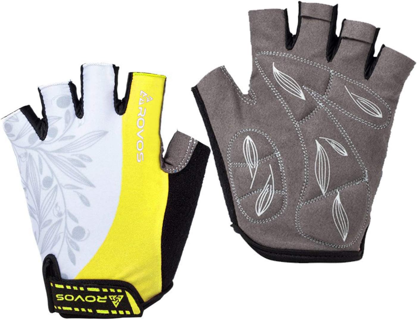 ROVOS Cycling Gloves Mountain Bike Gloves Biking Gloves for Men/Women 5MM Shock Absorbing Pads Half Finger Sports Bicycle Gloves-for Workout Motorcycle Gym Training Outdoor