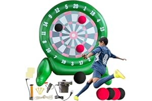 OPULSPH 6.6FT Giant Kick Darts Games, Jumbo Outdoor Soccer Target Dartboard with Soccer Balls and Air Pump, for Yard Lawn, Yard Outdoor Games Family Kids Frends Big