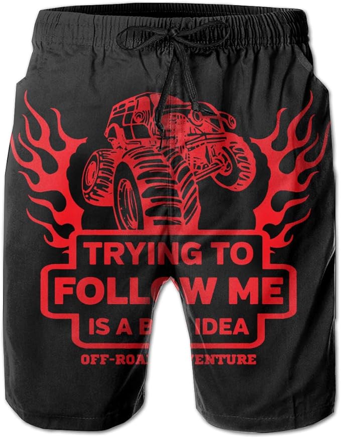monster truck swim trunks