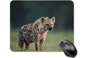 Lone Hyena Mouse Pad Cute Square Mouse Mat Leather Non-Slip Rubber Base Mousepad Waterproof Computer Mouses Pad for Laptop Wi