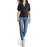 DKNY Womens V-Neck Short Sleeve Trendy Warm Weather