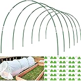 Greenhouse Hoops for Raised Beds, 36pcs 8ft Garden Hoops Tunnel for Row Cover Netting, Bendable Plant Cover Gardening Support