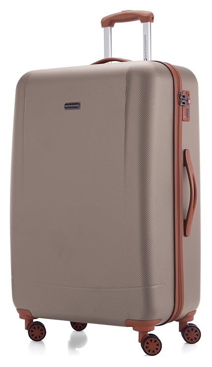 HAUPTSTADTKOFFER - Wannsee - Hartschalenkoffer Koffer Trolley Rollkoffer Reisekoffer, TSA, 77 cm, 94 Liter, Champagner/Braun