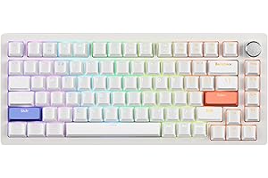DrunkDeer A75 Rapid Trigger Keyboard Mechanical Magnetic Switch Keyboard TKL RGB Wired USB Compact Gaming Keyboard 82 Keys ABS Keycap Compact with Knob