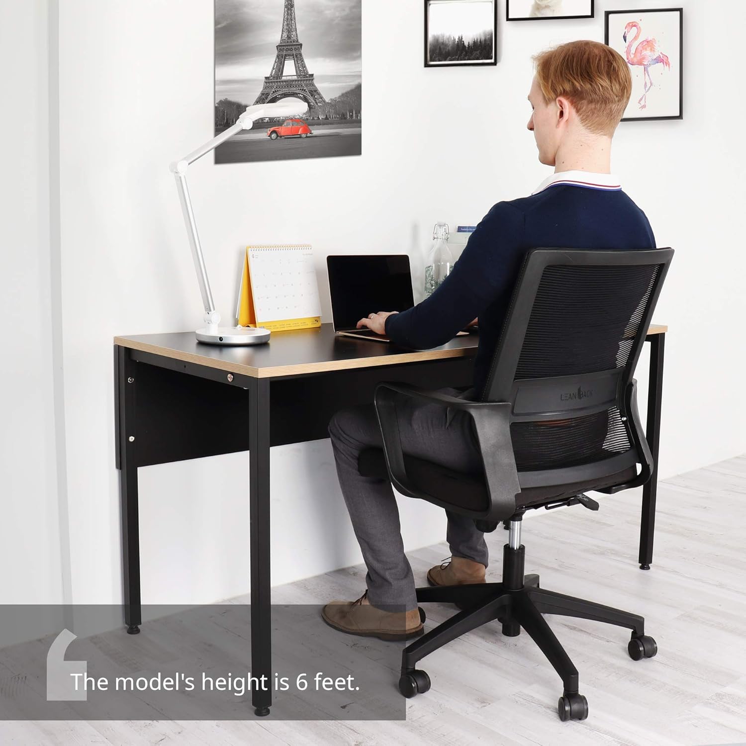 NEO CHAIR Office Chair Ergonomic Desk Chair Mesh Computer Chair Lumbar Support Modern Executive Adjustable Rolling Swivel Chair Comfortable Mid Black Task Home Office Chair, Black-Fabric: Furniture & Decor