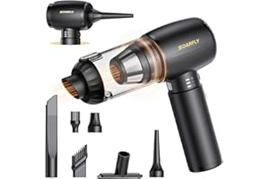 Car Vacuum Cleaner 25000PA Handheld Vacuum with LED, SOARFLY 4 in 1 Air Duster and Cordless Vacuum Cleaner Strong Cyclonic Su