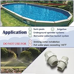 HayEastdor 4PCS 1" PVC Pipe Fitting Hex Nipple G1