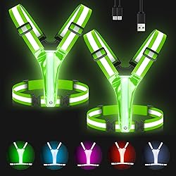 Zacro LED Reflective Vest Running Gear, 5 Lights