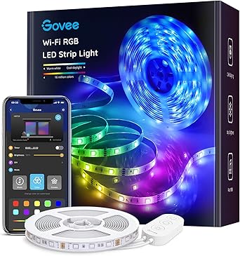govee tiras led wifi 5m tira luces led rgb inteligente con control app funciona con alexa y google asistente modo musica para habitacion