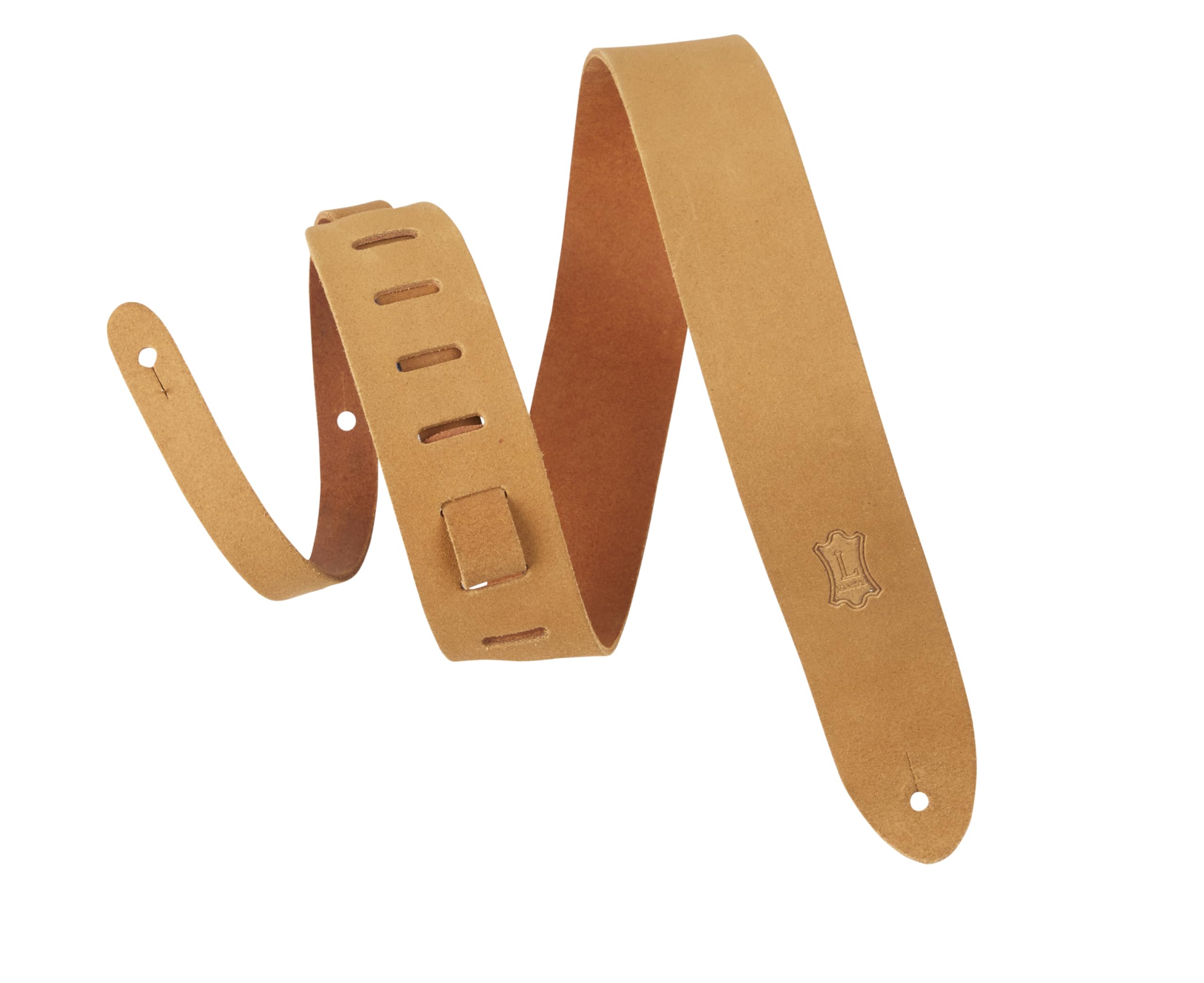 Levy's Leathers 2" Suede Leather Guitar strap; Tan (M12OH-V2-Tan)