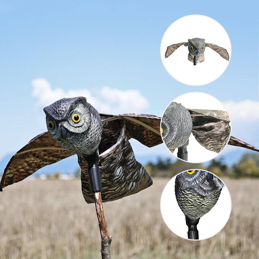 Warkhome Natural Enemy Scarecrow Fake Owl Decoy Patio Lawn