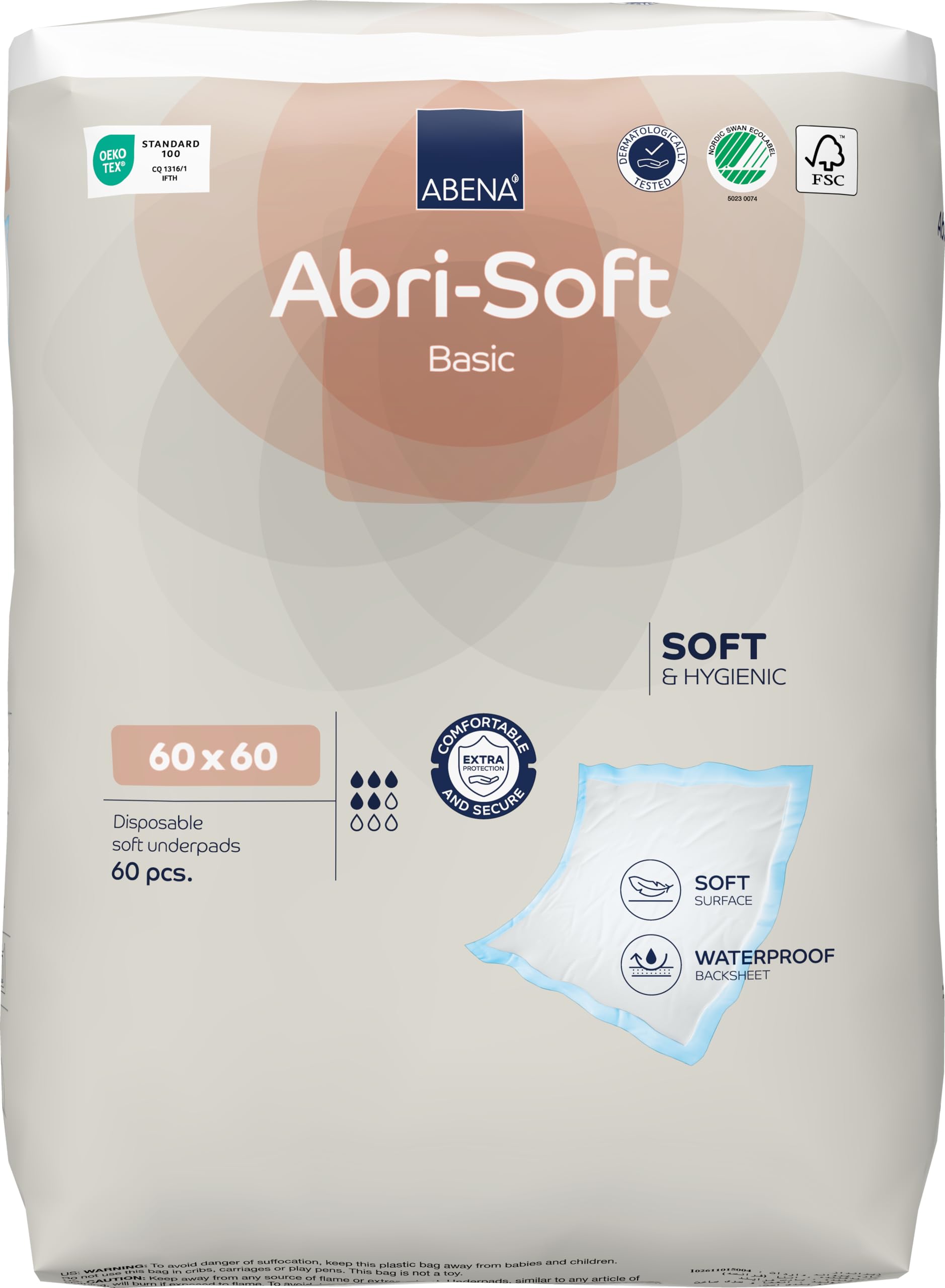 Abri-Soft Basic Disposbale Puppy Pad, 60x60