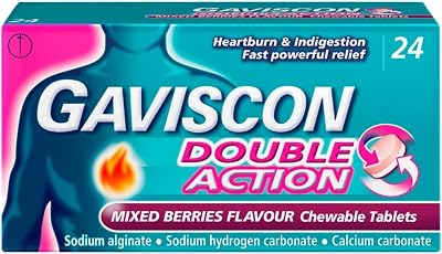 Gaviscon Double Action Tabs Heartburn Indigestion Mixed Berry 24