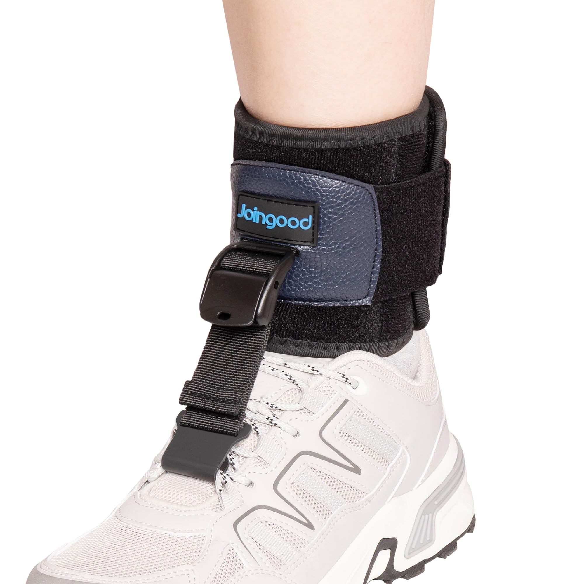 joingood Foot Drop Brace, AFO Drop Foot Brace for Walking with Shoes, Soft Foot Drop Splint for Ankle Joint, Adjustable Brace for Foot Drop Support, Fits Left or Right Foot, Women & Men(S/M)