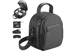 FOREGOER Carrying Case Compatible with Meta Quest 3S/Quest 2/ Apple Vision Pro Original Elite Strap, for Oculus Quest 3/2/Vision Pro Accessories (Black)