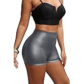 Faux Leather Shorts for Women High Waist Stretch Skinny Mini Shorts Sexy Hot Pants