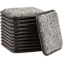 Blulu 12-Pack Felt Caster Cups - Furniture Wheel Stoppers To Protect Hardwood Floors From Scratches & Reduce Noise