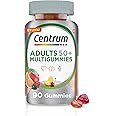 Centrum MultiGummies Gummy Multivitamin for Adults 50 Plus, Multivitamin/Multimineral Supplement with Calcium, Zinc and Vitamins B and D, Assorted Fruit Flavor - 90 Count