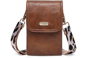 Vangue Leather Small Crossbody Bags for Women Designer Cell Phone Purses Shoulder Bag with Adjustable Strap