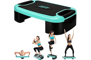 ZUETK 4-In-1 Aerobic Balance Board and Step Up Exercise Platform - Adjustable Multifunctional Balance Board Slant Board, Steppers for Exercise - Home Workout Non Slip Stepper Platform