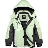 GEMYSE Boy's Waterproof Ski Snow Jacket Fleece Windproof Winter Jacket with Hood