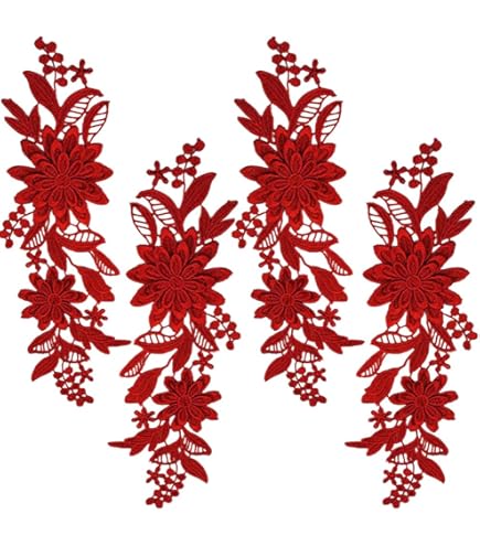 Red Lace Applique for sale | UK