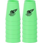 DEWEL Cup Stacking Game, 12 PC of Cup Stacking Toy Speed Training Game (Green-new)