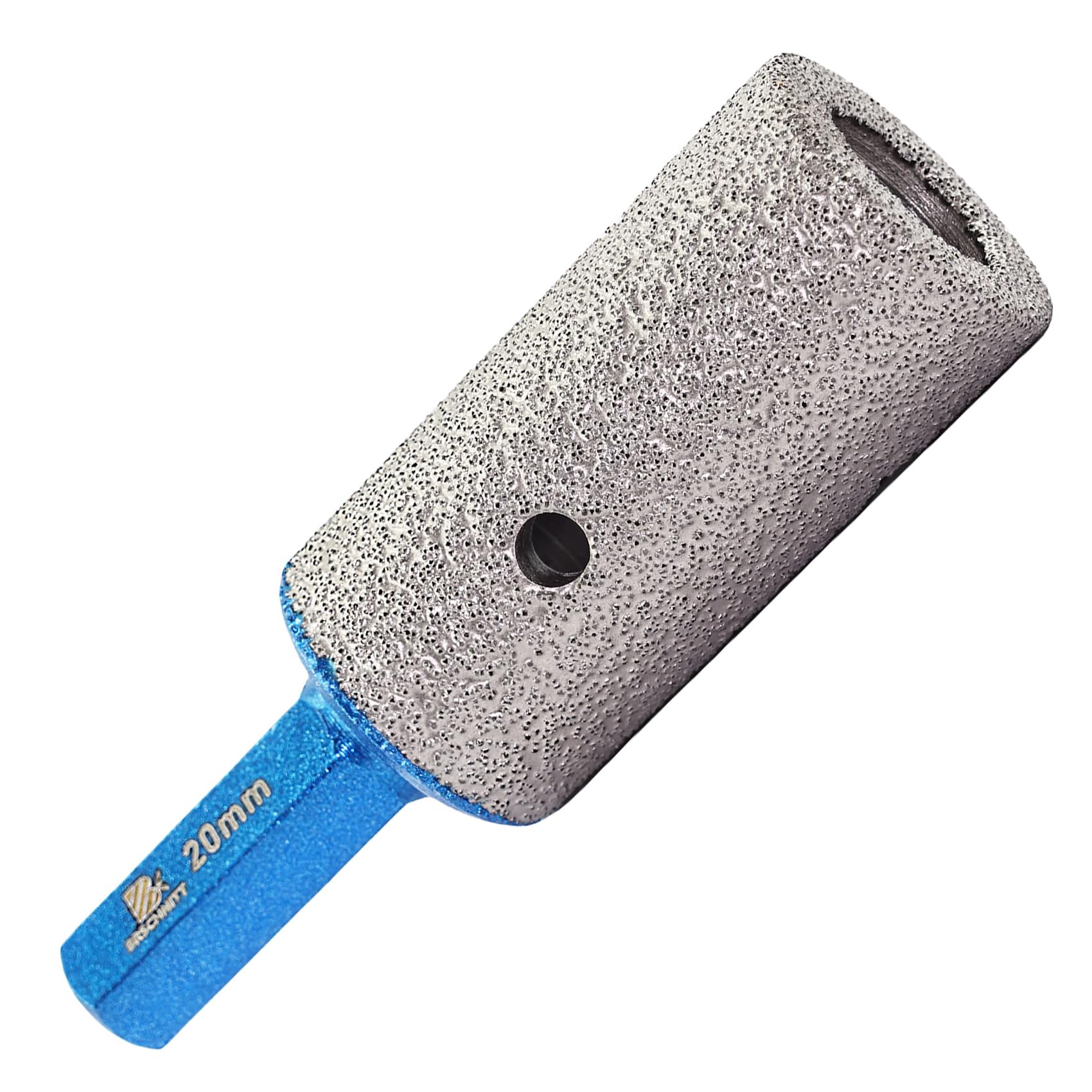 Diamond Finger Milling Bits 20mm BRSCHNITT Dry Core Drill Bit for Enlarging Shaping Existing Holes of Porcelain,Hard Ceramic,Granite,Marble hex shank